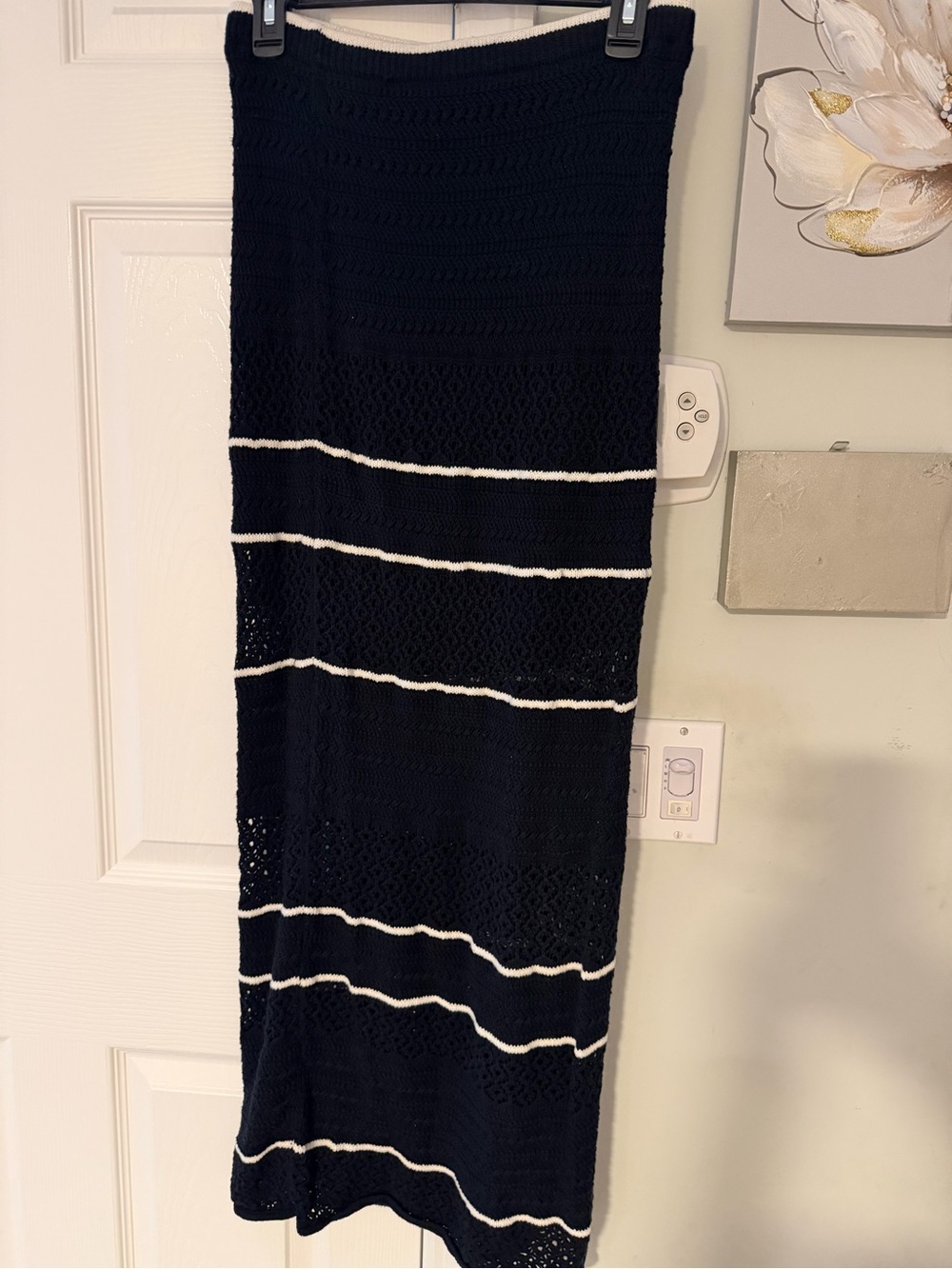 Abercrombie & Fitch Black Skirt with White Waist Trim